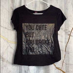 Black velvet t shirt